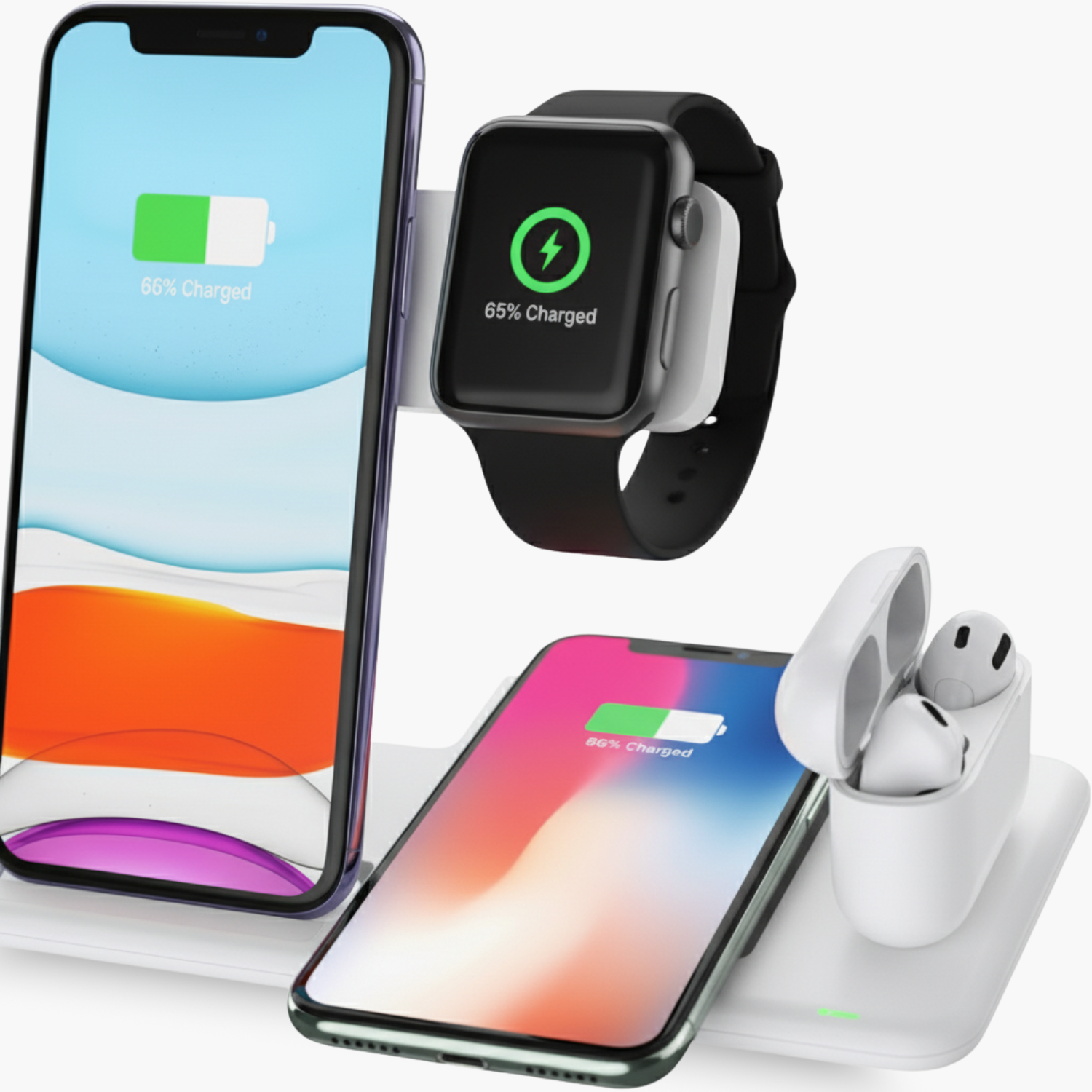 MagStand 3-in-1 Wireless Charger for iPhone, Apple Watch & AirPods